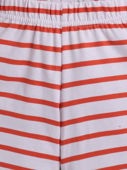 Unisex Solid Shorts - Dark Orange Stripes