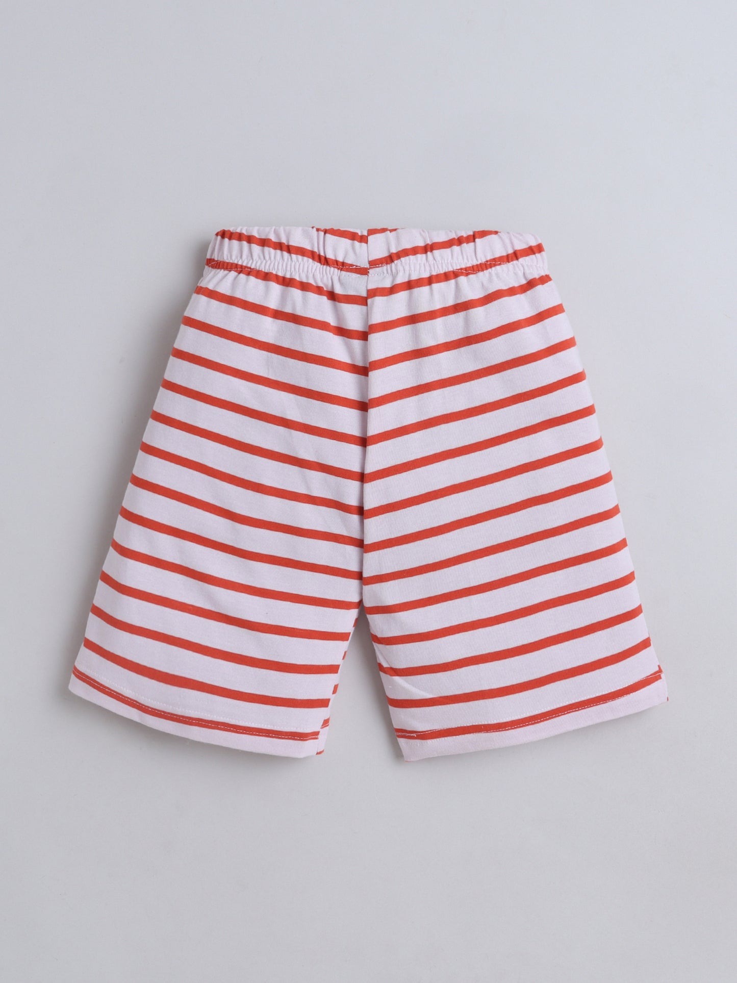Unisex Solid Shorts - Dark Orange Stripes