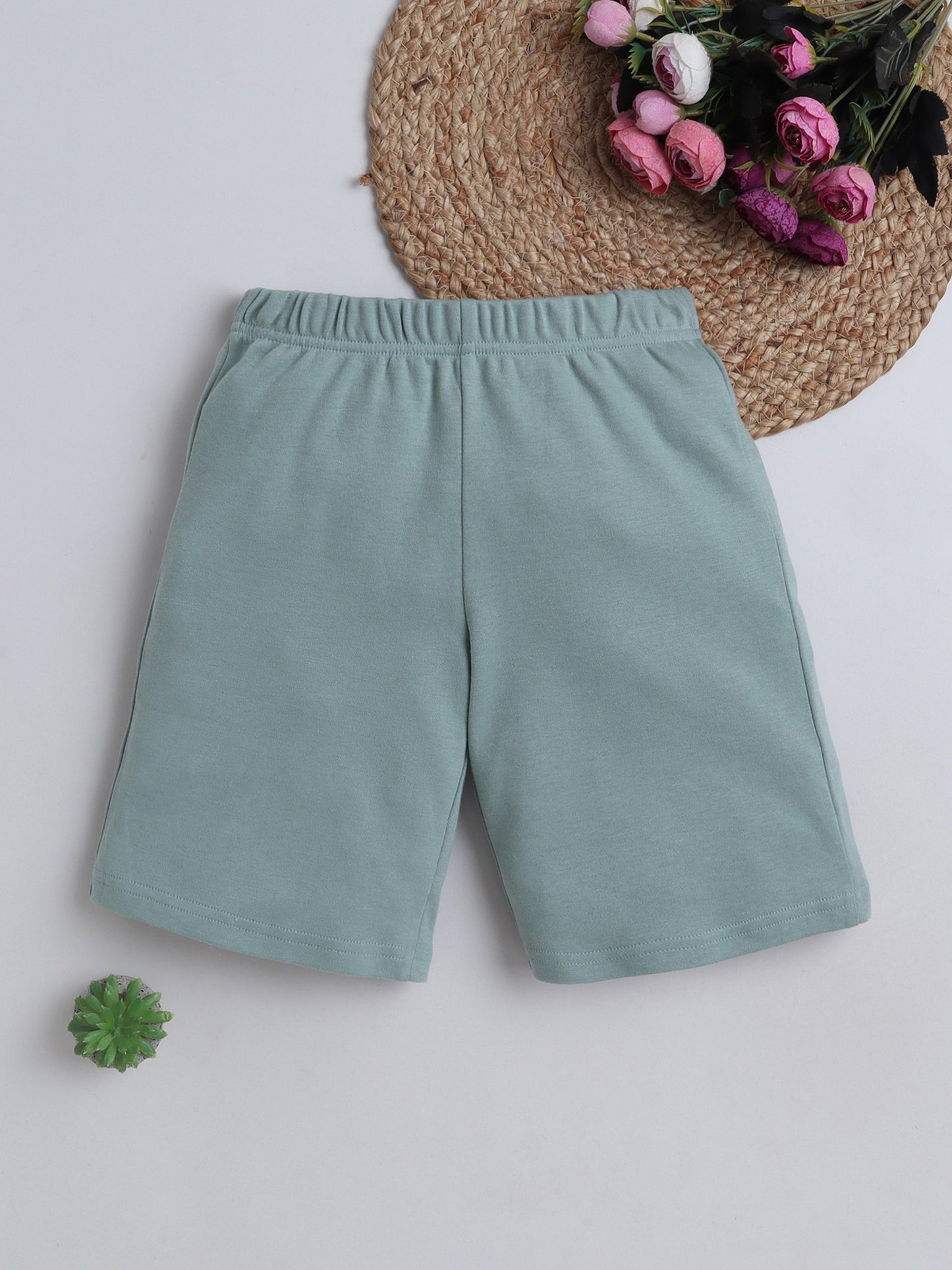 Unisex Solid Shorts - Matte Green