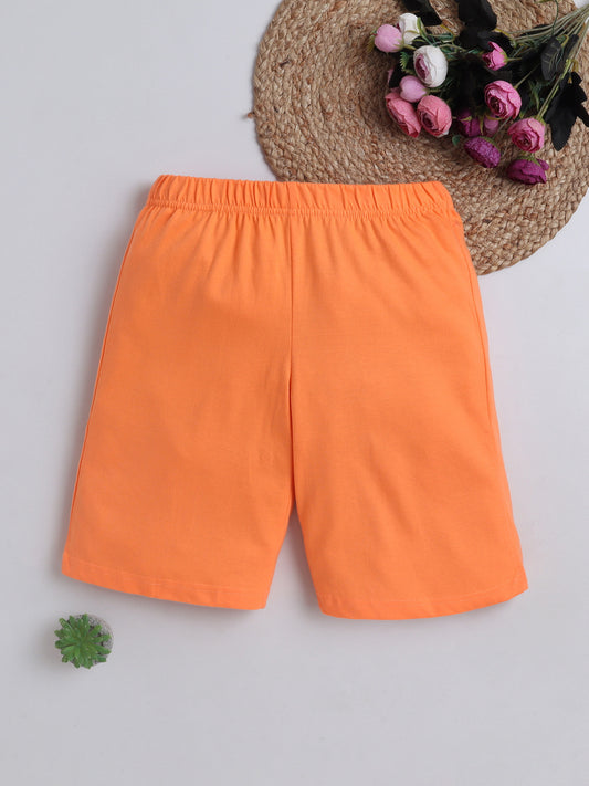 Unisex Solid Shorts - Orange