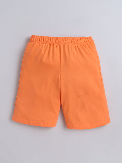Unisex Solid Shorts - Orange