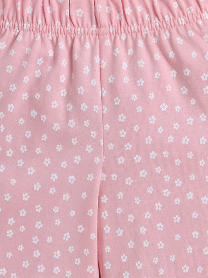 Unisex Solid Shorts - Pink Flower