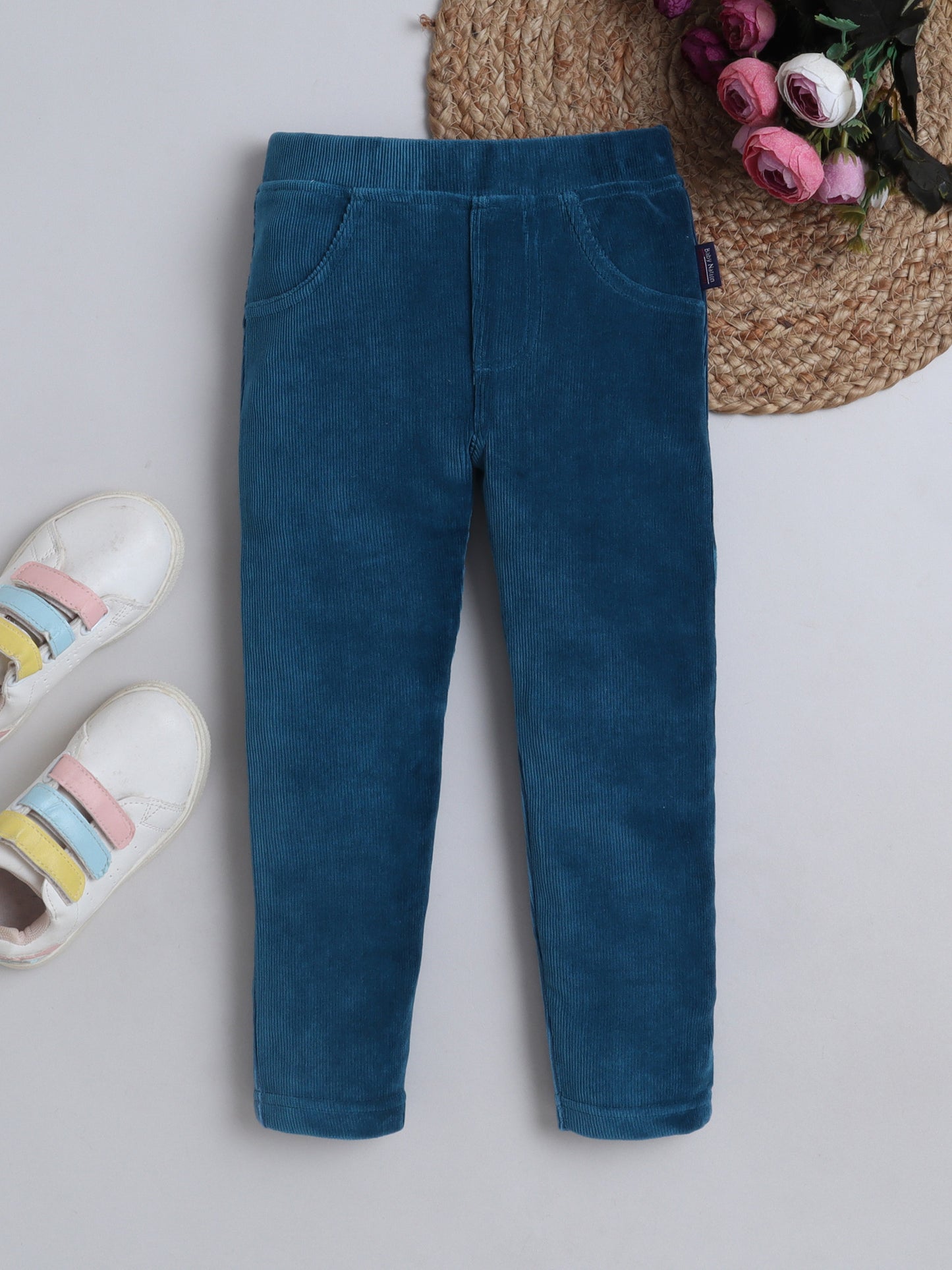 Girls Corduroy Pant - Peacock