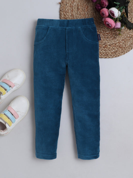 Girls Corduroy Pant - Peacock