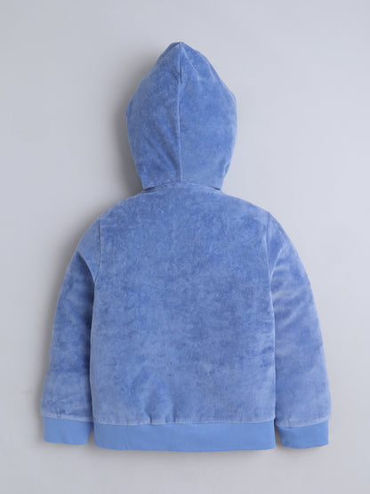 Unisex Printed Winter Hoodie - Blue Badge