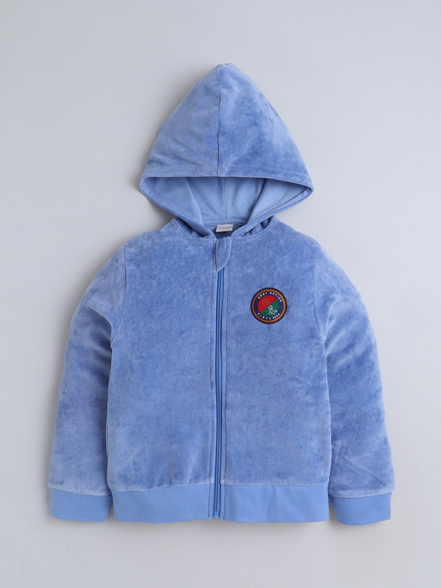 Unisex Printed Winter Hoodie - Blue Badge