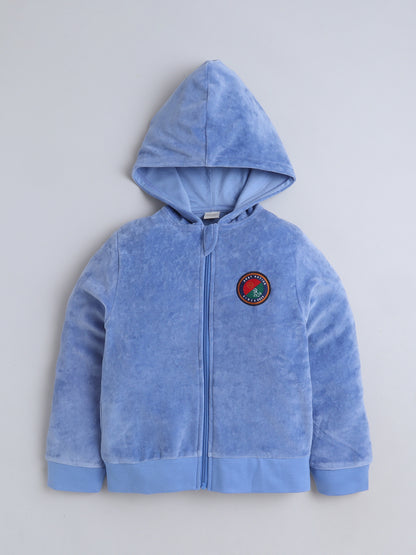 Unisex Printed Winter Hoodie - Blue Badge