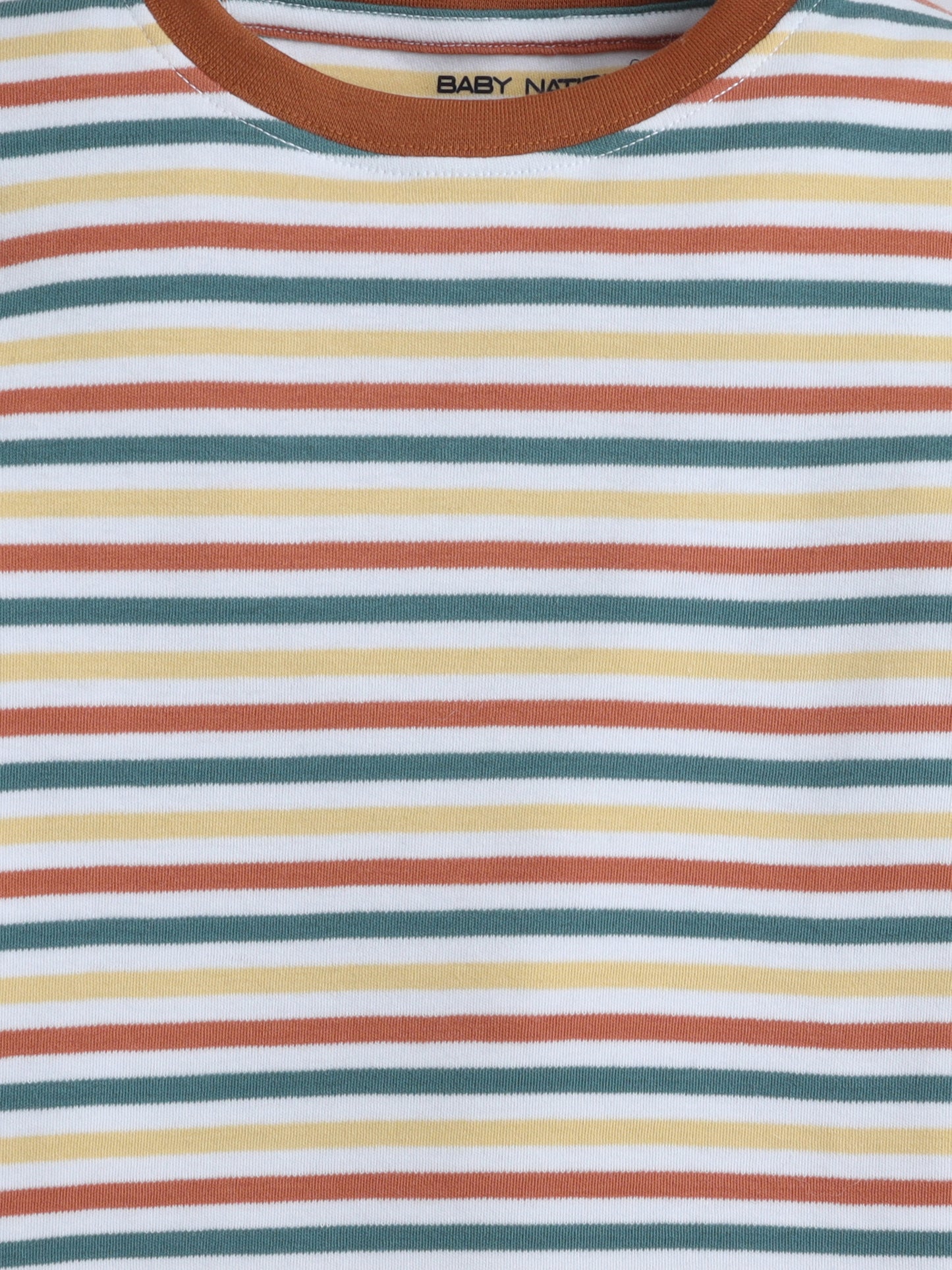 Baby Nation Kids Printed Cotton Night Suit Set- Rainbow Stripes