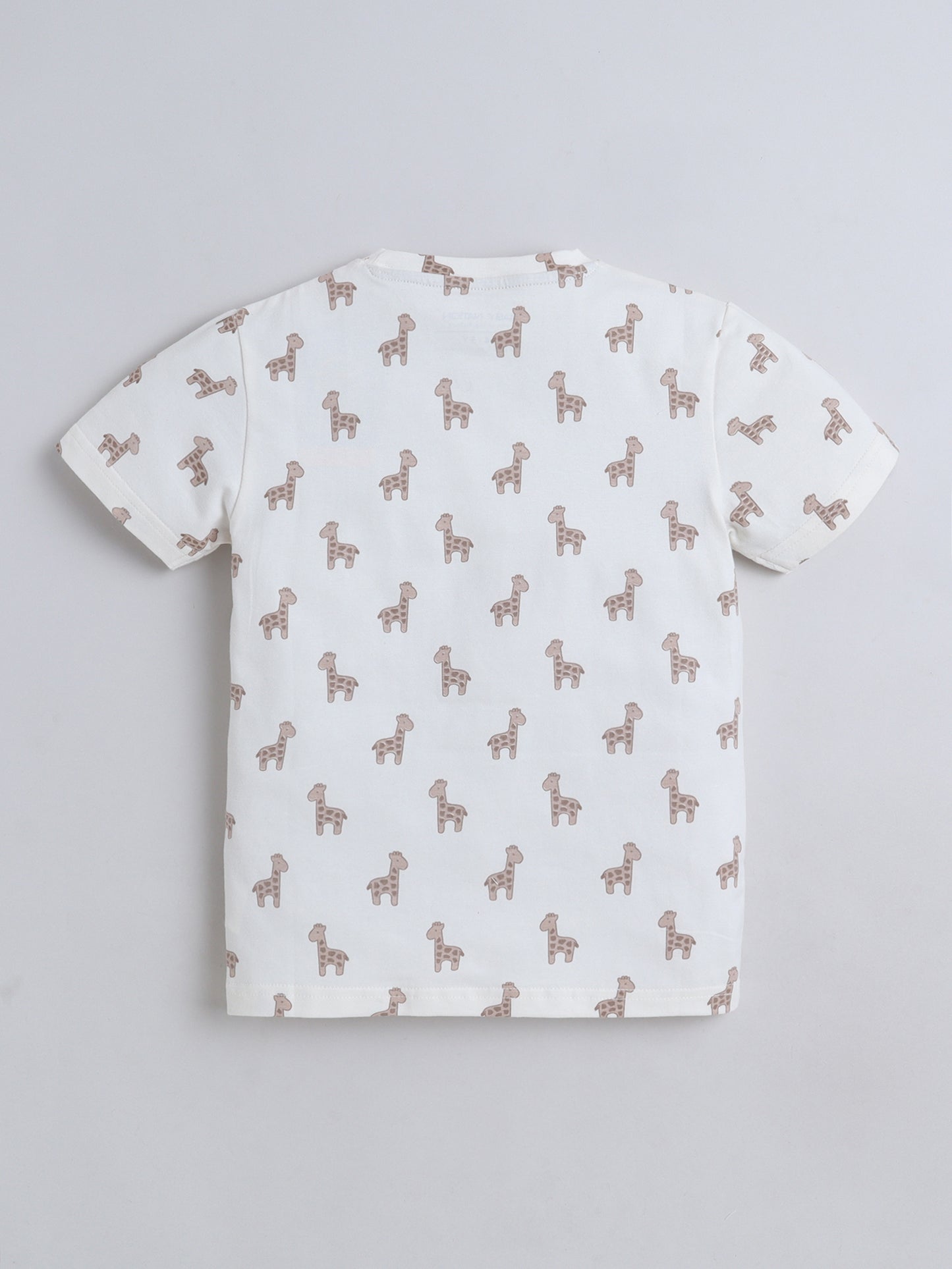Baby Nation Cotton Knit Half Sleeve Coord Short Set - Giraffee Toy