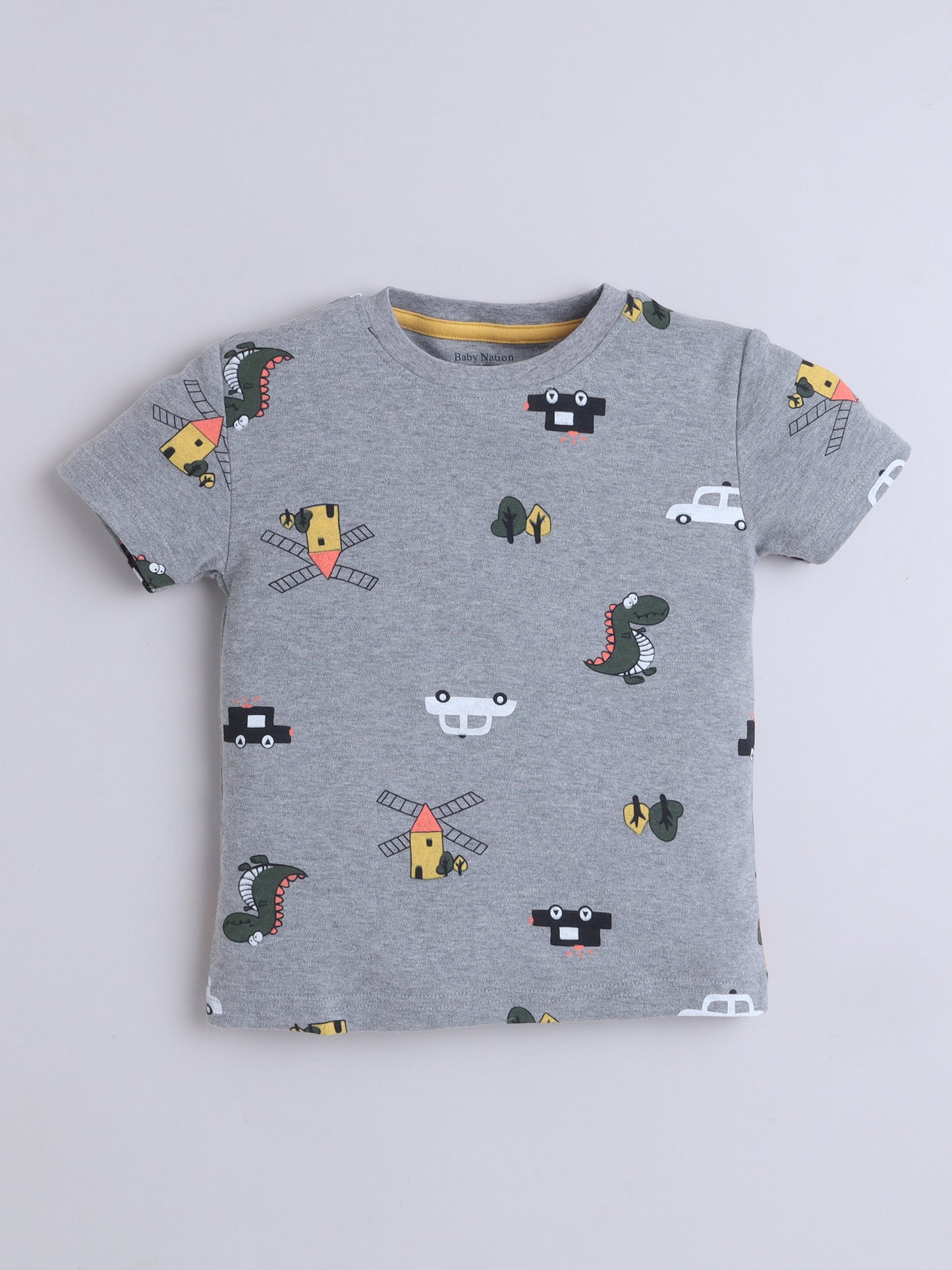 Boys T-Shirt - Grey Dino