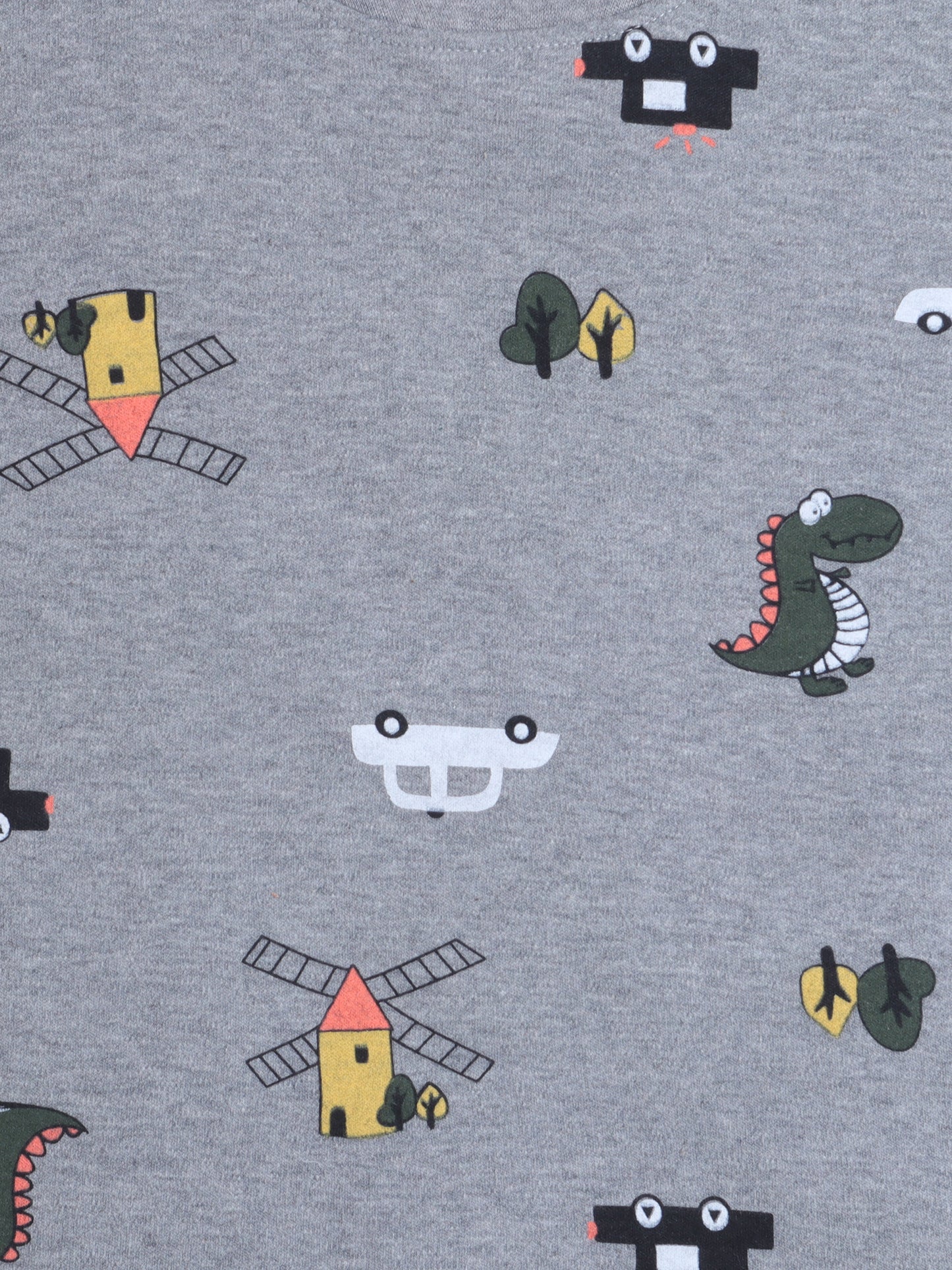 Boys T-Shirt - Grey Dino