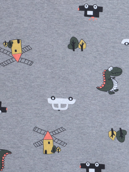 Boys T-Shirt - Grey Dino