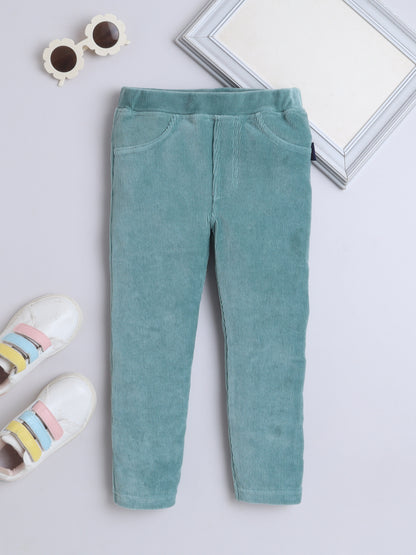 Girls Corduroy Pant - Light Green