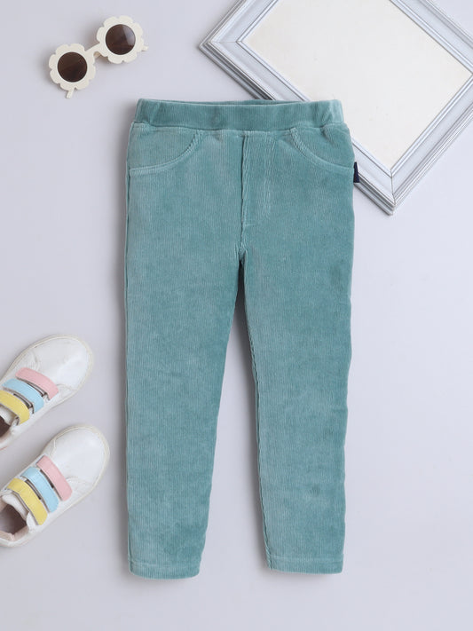 Girls Corduroy Pant - Light Green