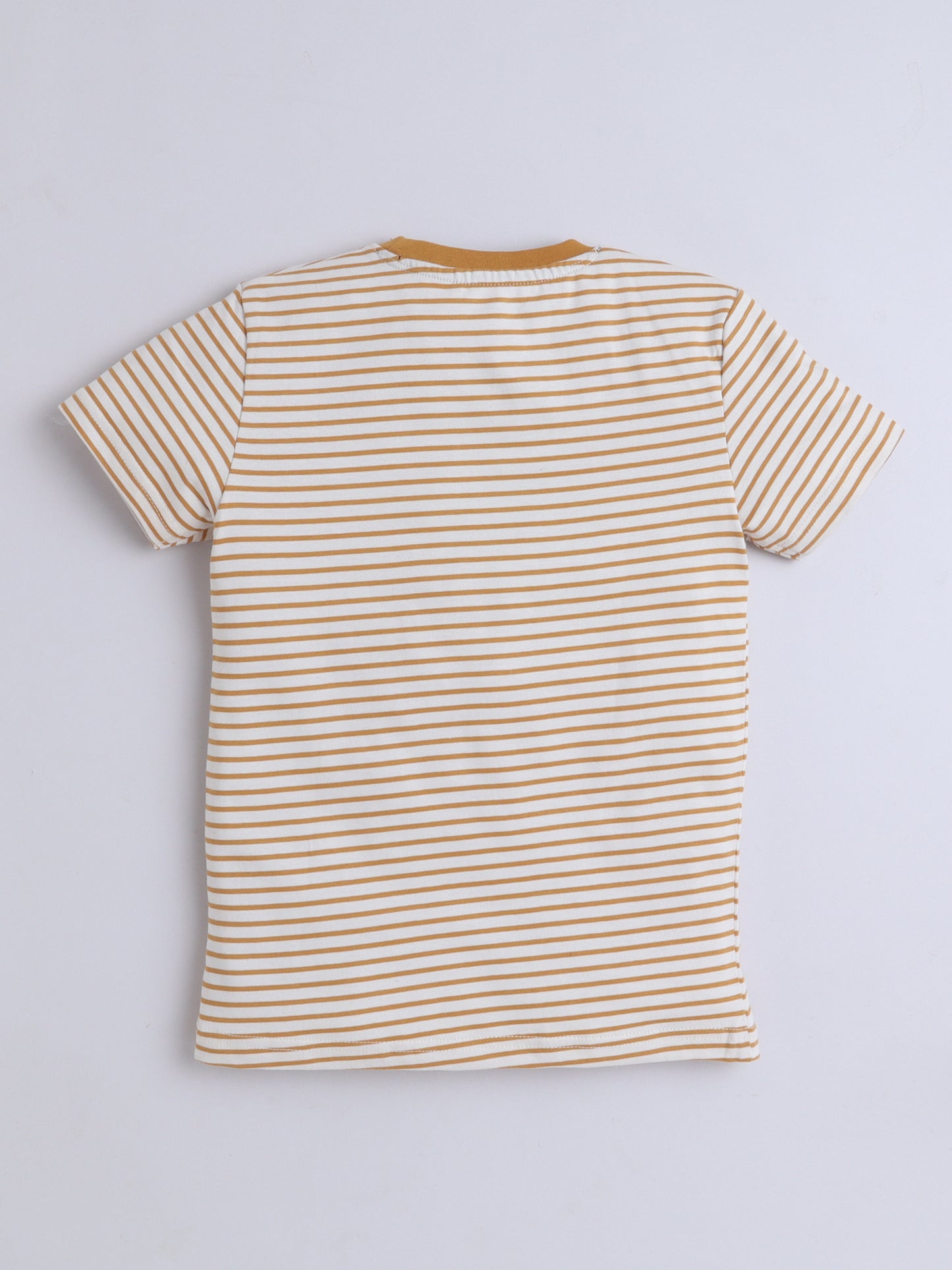 Boys T-Shirt - Yellow Dino Striped