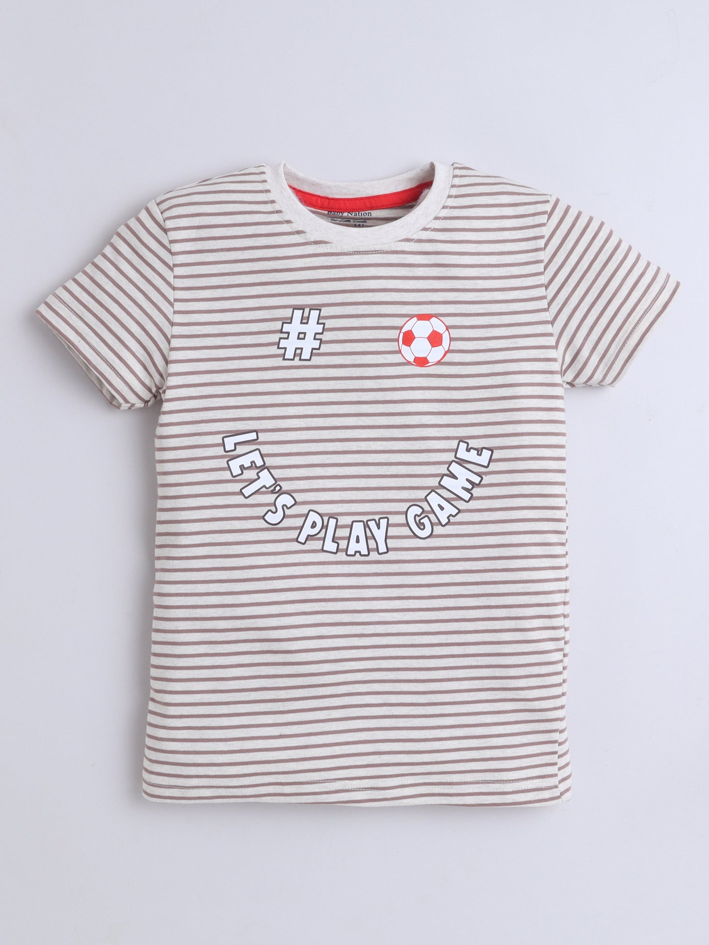 Boys T-Shirt - Brown Striped