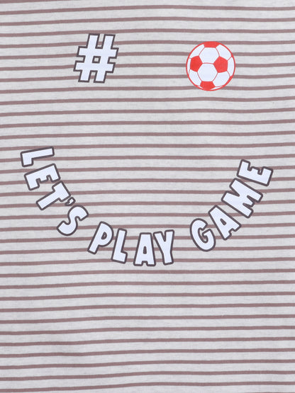 Boys T-Shirt - Brown Striped