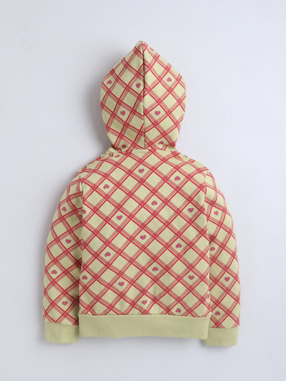 Unisex Printed Winter Hoodie - Green Heart