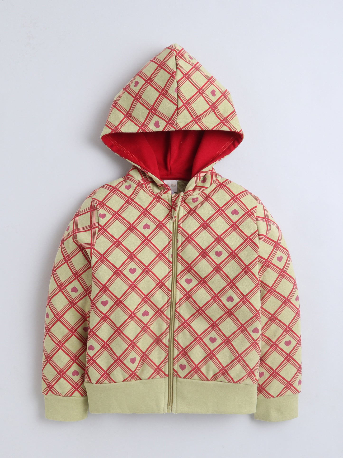 Unisex Printed Winter Hoodie - Green Heart