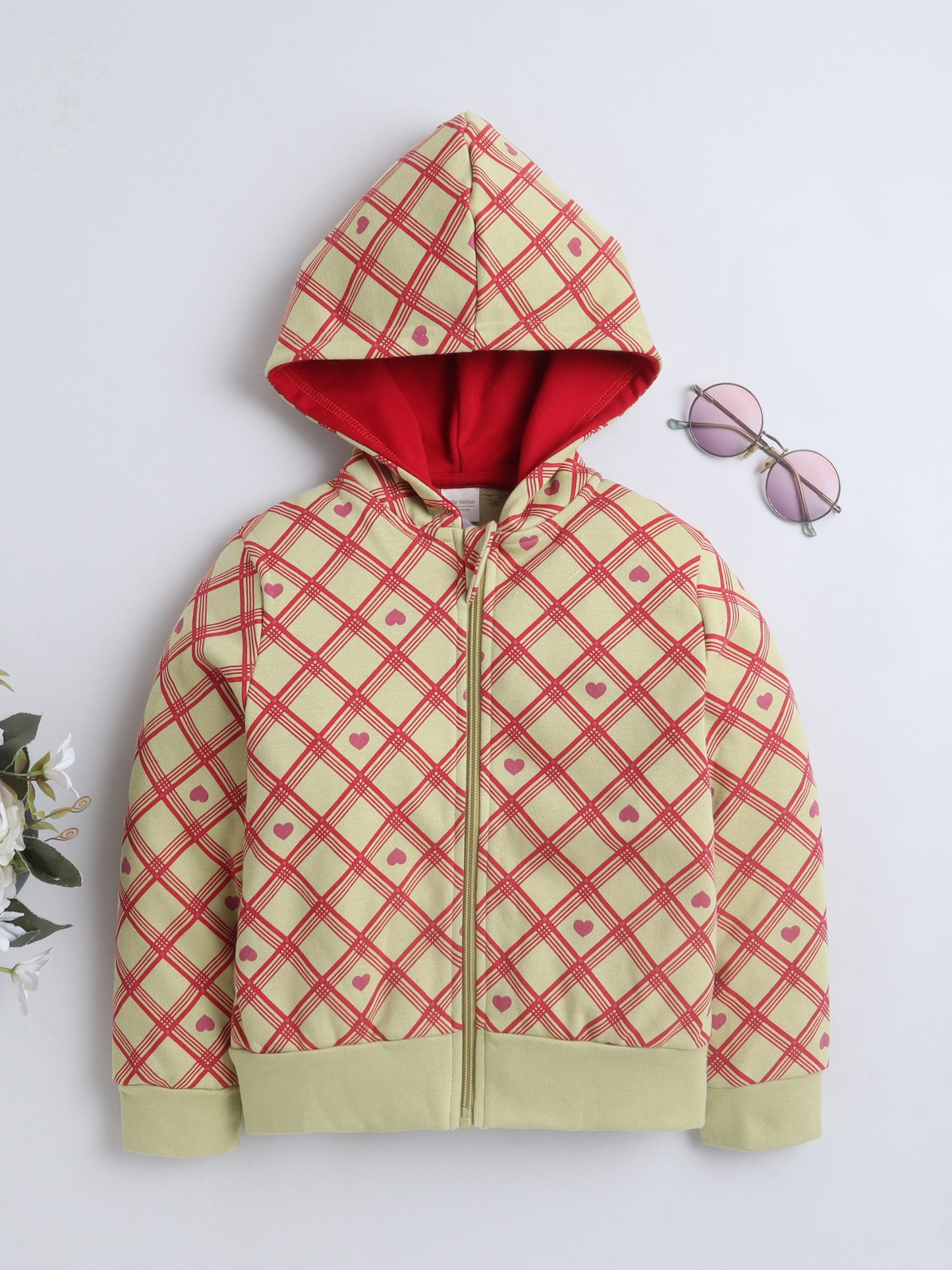 Unisex Printed Winter Hoodie - Green Heart