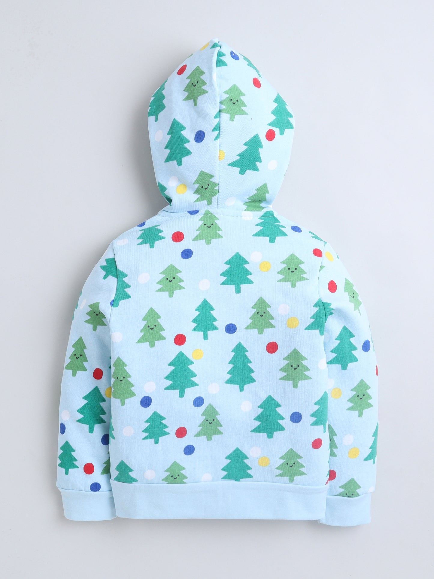 Unisex Printed Winter Hoodie - Blue Christmas Tree