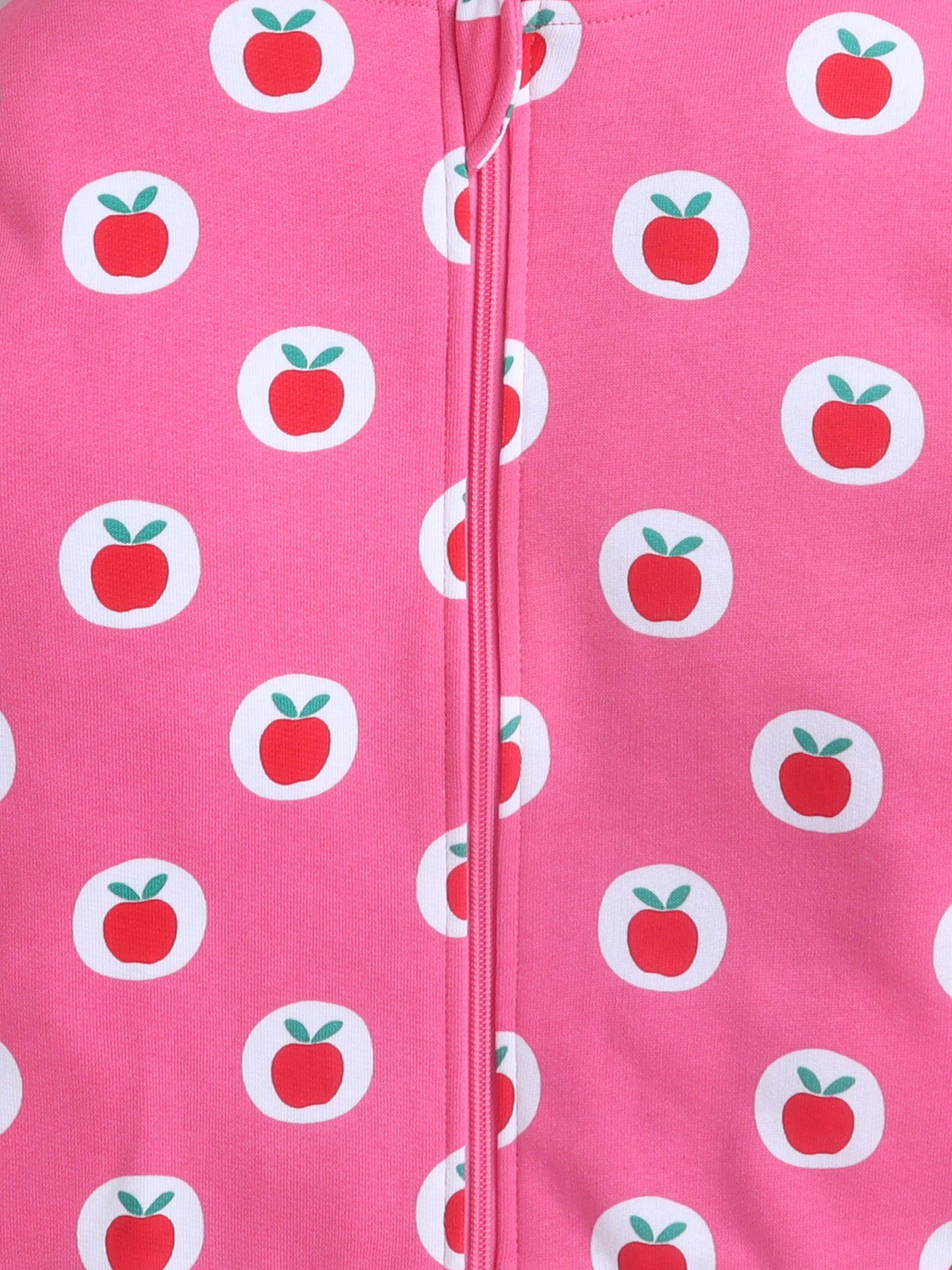 Unisex Printed Winter Hoodie - Pink Apple