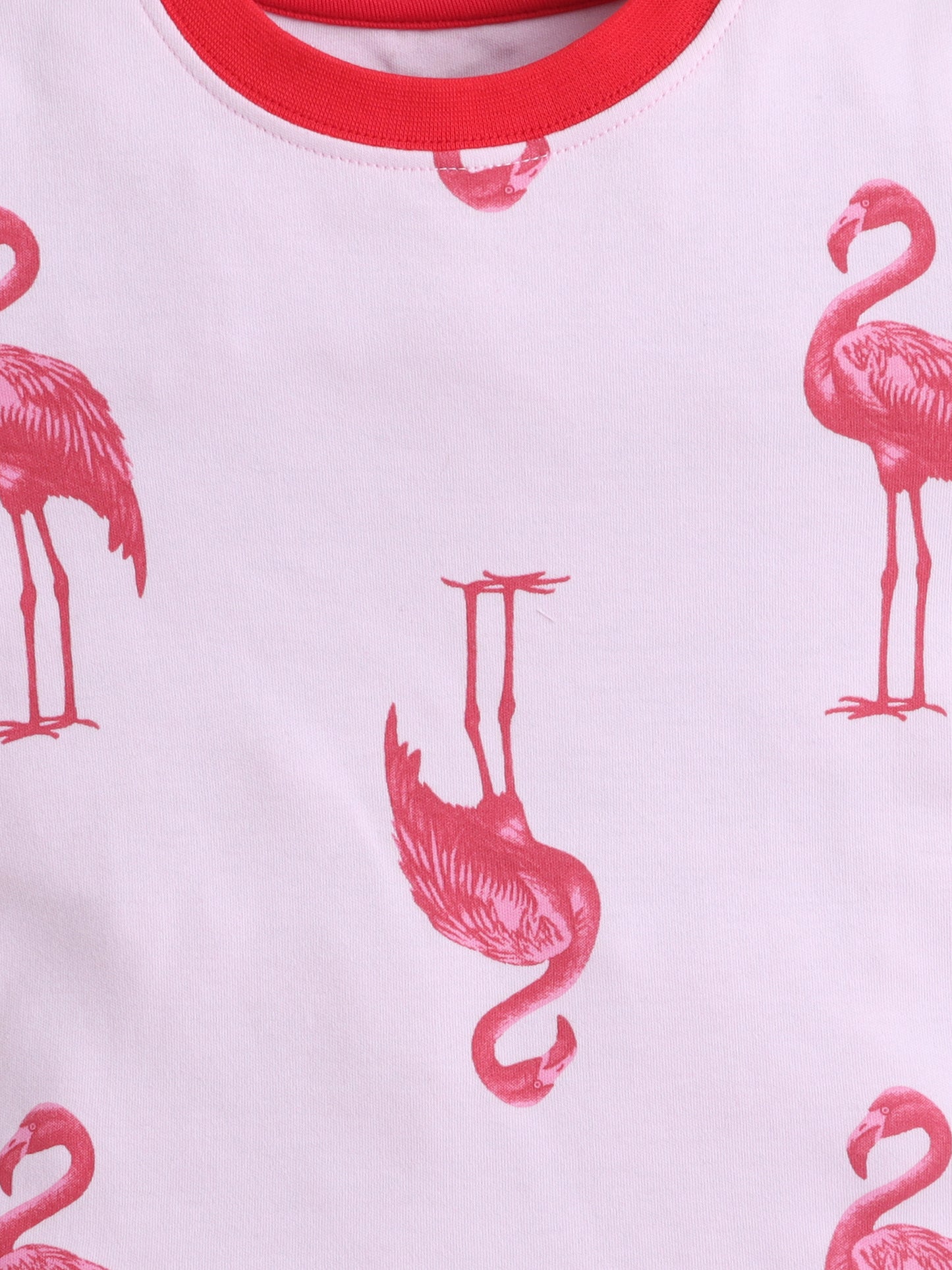 Baby Nation Girls Flamingo Print Cotton T-Shirt & Shorts Set – Pink Co-ord Outfit
