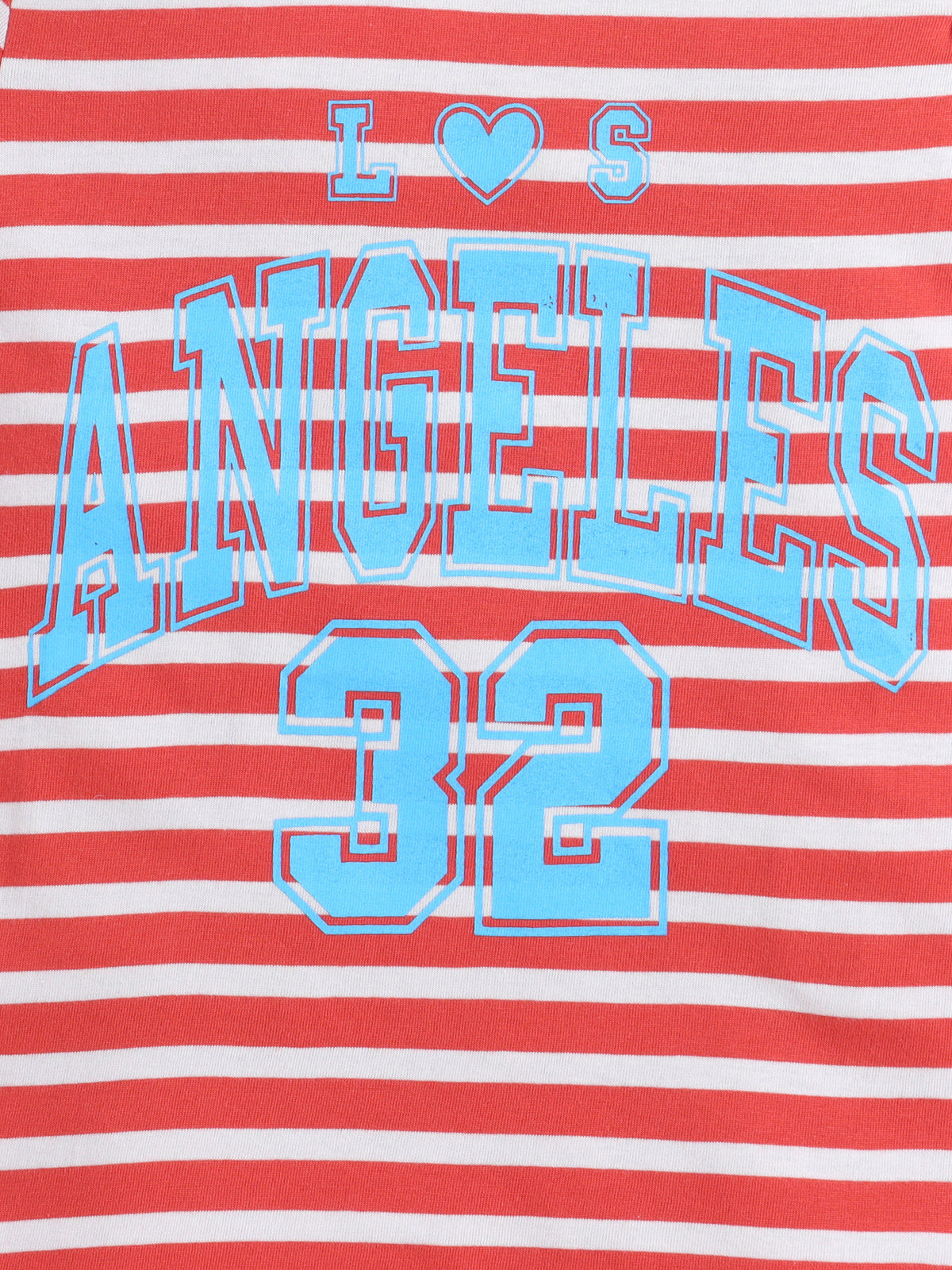 Baby Nation Cotton Knit Half Sleeves Printed T-Shirt - Dark Orange Striped