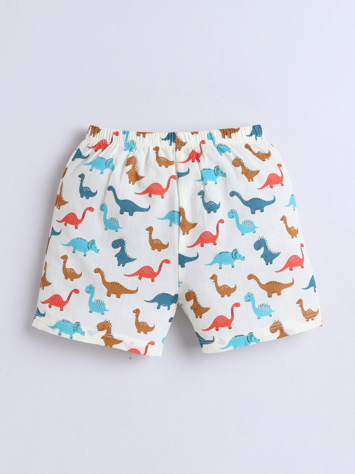 New Born Cotton Woven Jhabla Set - Dino