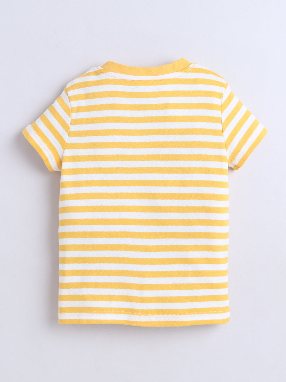 Baby Nation Cotton Knit Half Sleeves Coordinating Shorts Set - Yellow Stripe Bike