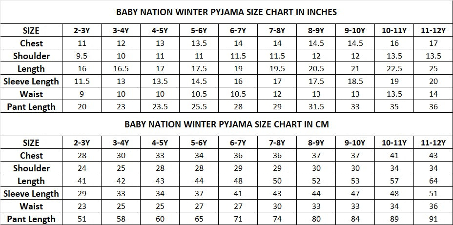 Baby Nation Kids Printed Cotton Night Suit Set-Navy Striped